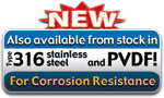 Air Knives now available in PVDF and 316 Stainless Steel