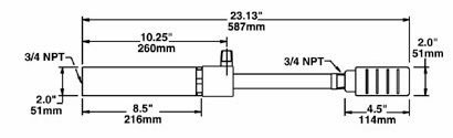 Large Vortex Tube with muffler Dimensions